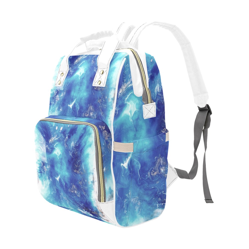 Encre Bleu Photo Multi-Function Diaper Backpack/Diaper Bag (Model 1688)