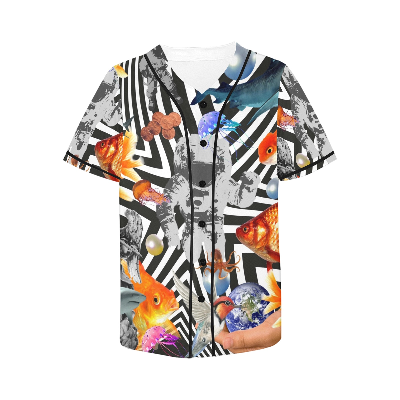 POINT OF ENTRY 2 All Over Print Baseball Jersey for Women (Model T50)