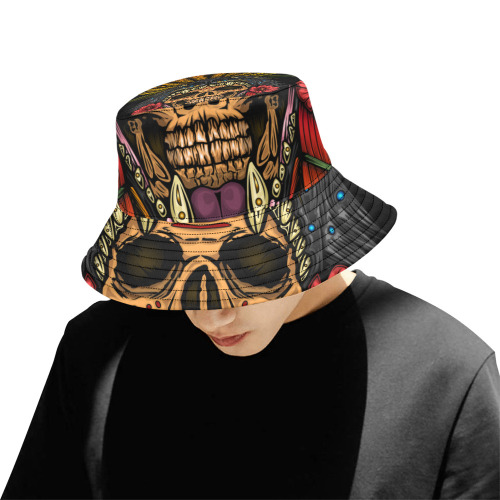 Aztec Warrior All Over Print Bucket Hat for Men