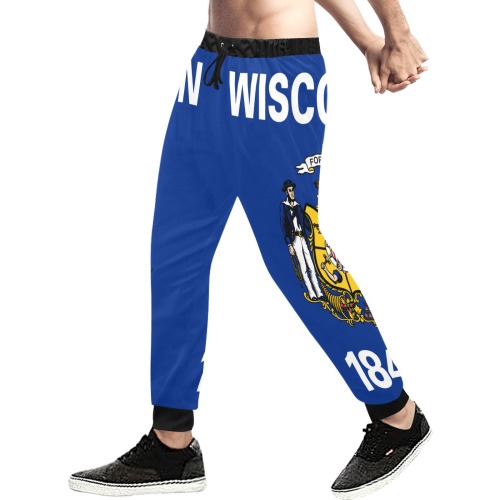 mxcp2000px-Flag_of_Wisconsin.svg Men's All Over Print Sweatpants (Model L11)