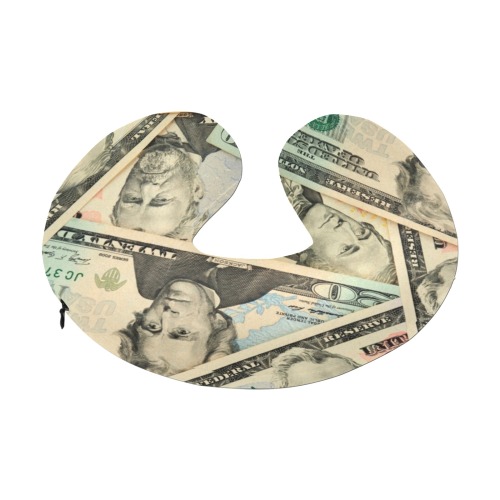 US PAPER CURRENCY U-Shape Travel Pillow