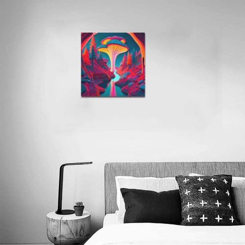 psychedelic landscape 15 Upgraded Canvas Print 16"x16"