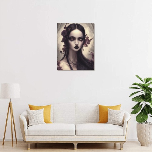 2 - Gothic female elegance beauty digital painting Upgraded Canvas Print 11"x14"
