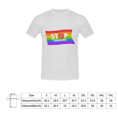 Stop Homophobia Men's T-Shirt in USA Size (Front Printing Only)