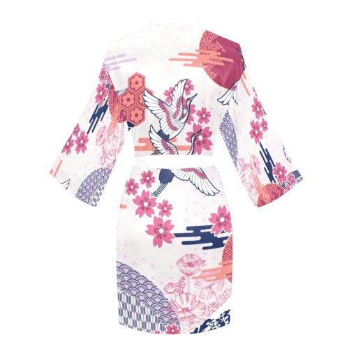 CRANE & MOON LIGHT Long Sleeve Kimono Robe