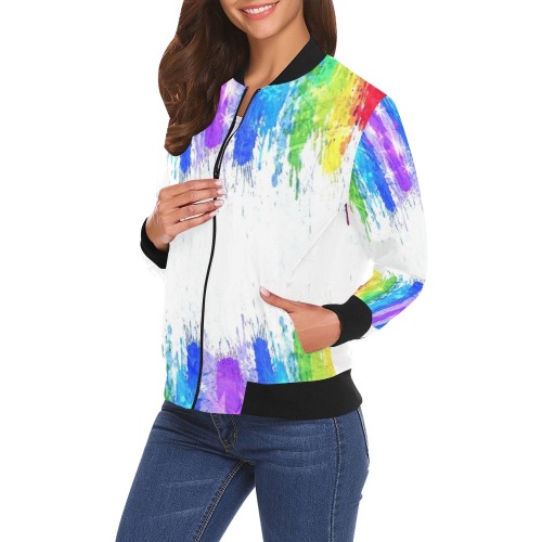 Pride 2022  by Nico Bielow All Over Print Bomber Jacket for Women (Model H19)