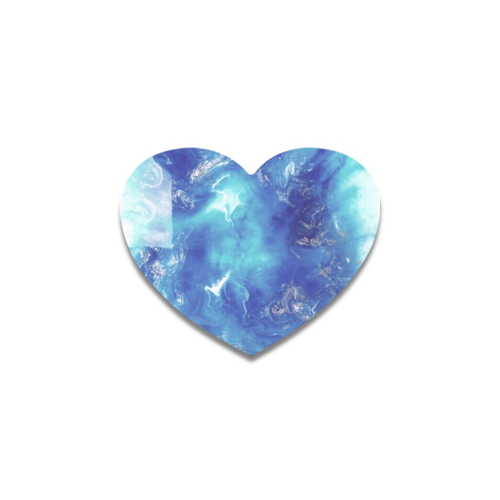 Encre Bleu Photo Heart Coaster