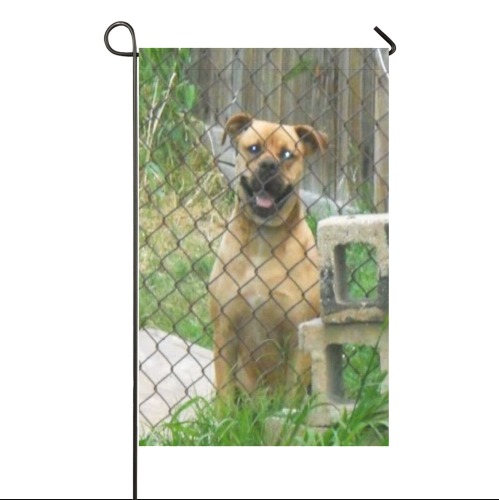 A Smiling Dog Garden Flag 36''x60'' (Two Sides Printing)