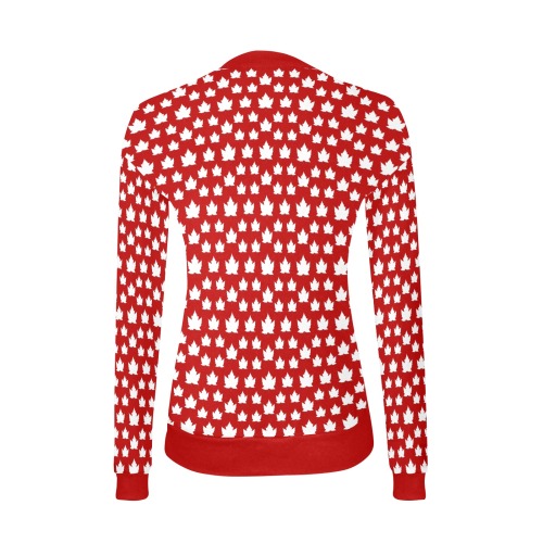 Cute Canada V-Neck Sweatshirts Women's All Over Print V-Neck Sweater (Model H48)