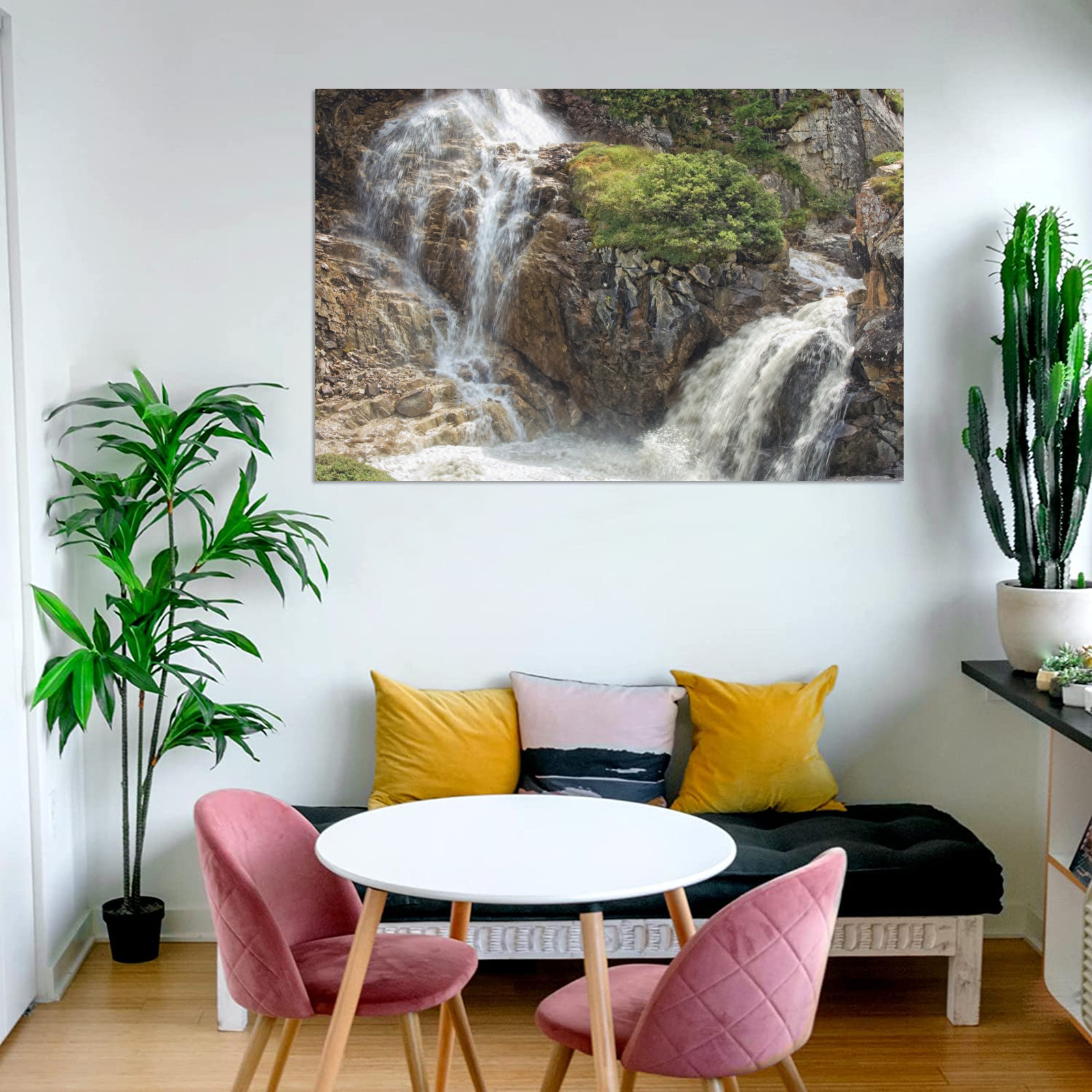 Waterfall Frame Canvas Print 48"x32"
