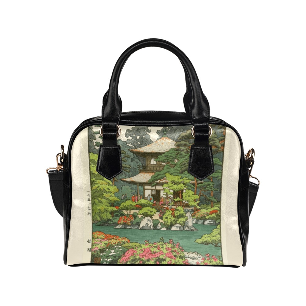 Chinese and Japanese pattern from L'ornement Polychrome 1888 by Albert Racinet Shoulder Handbag (Model 1634)