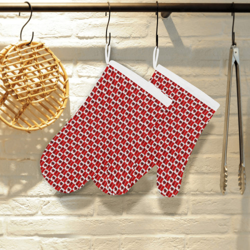 Canadian Flag Linen Oven Mitt (Two Pieces)