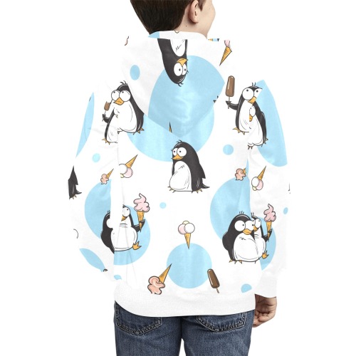 Penguin's kids hoodie Kids' All Over Print Hoodie (Model H38)