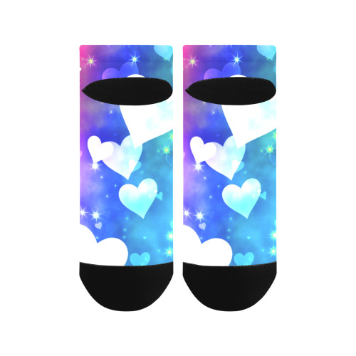 Dreamy Love Heart Sky Background Women's Ankle Socks