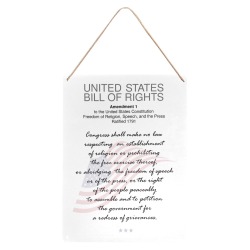 USA Bill Of Rights First Amendment Freedom Speech Metal Sign 12"x16"