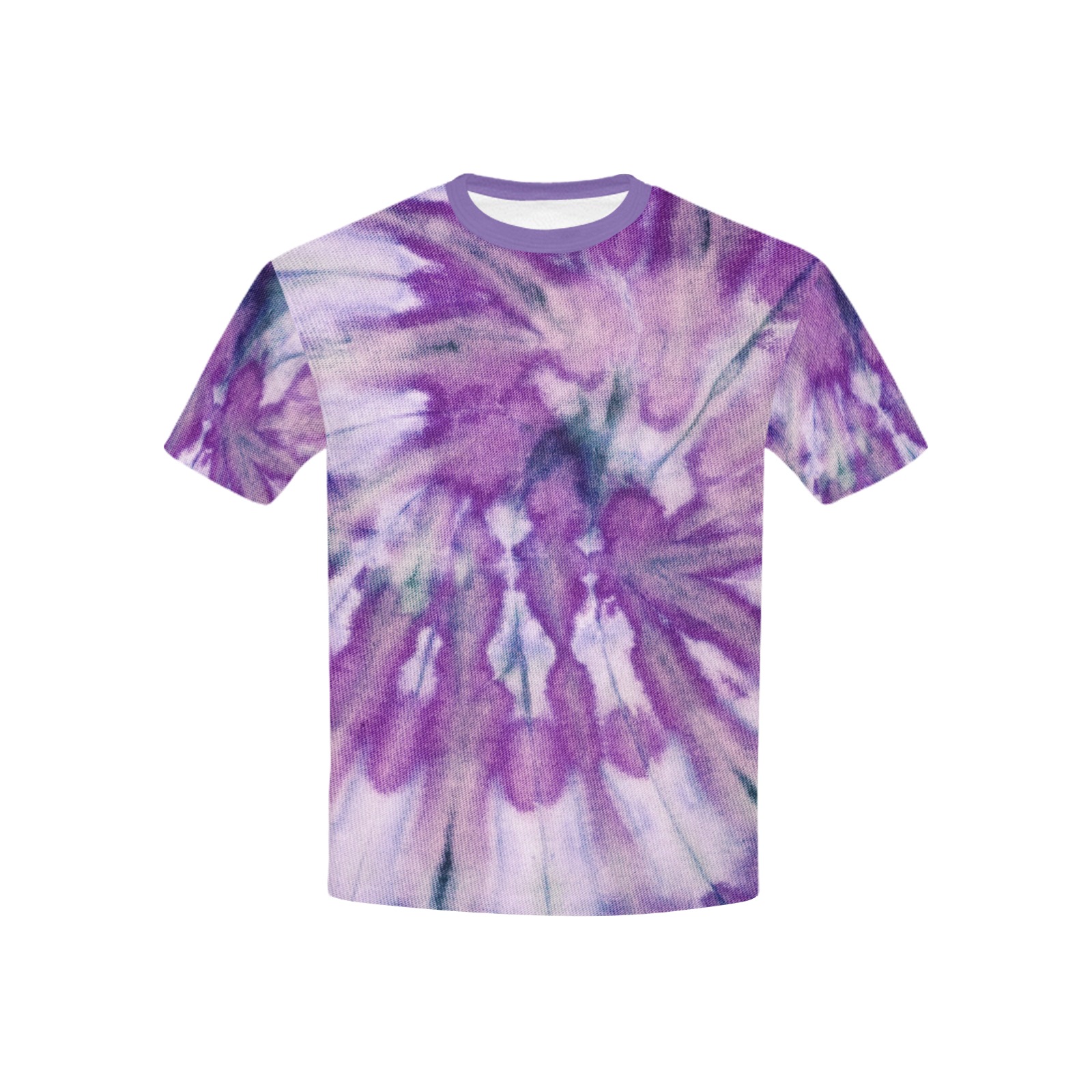 Purple Tie Dye Kids' All Over Print T-shirt (USA Size) (Model T40)