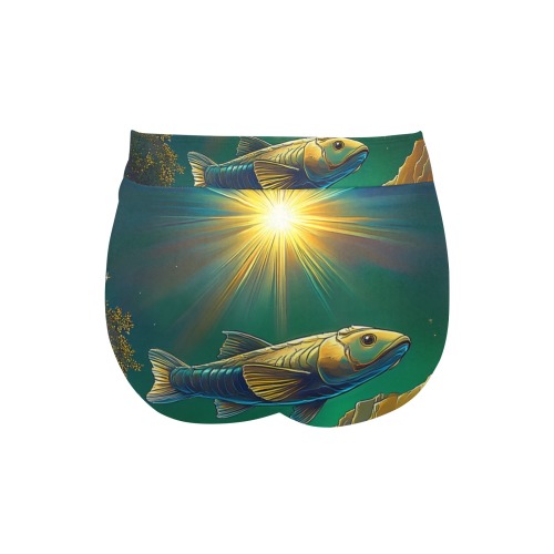 Celestial Swim High-Waisted Bikini Bottom (Model S21)