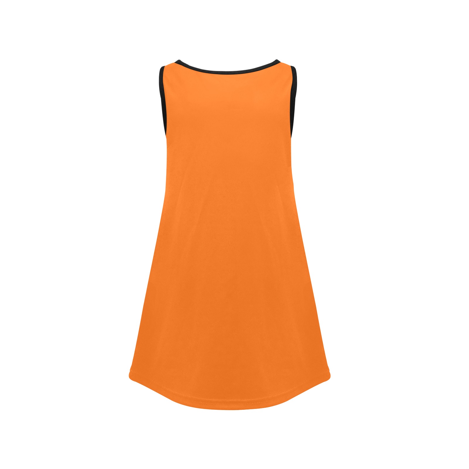 color pumpkin Girls' Sleeveless Dress (Model D58)