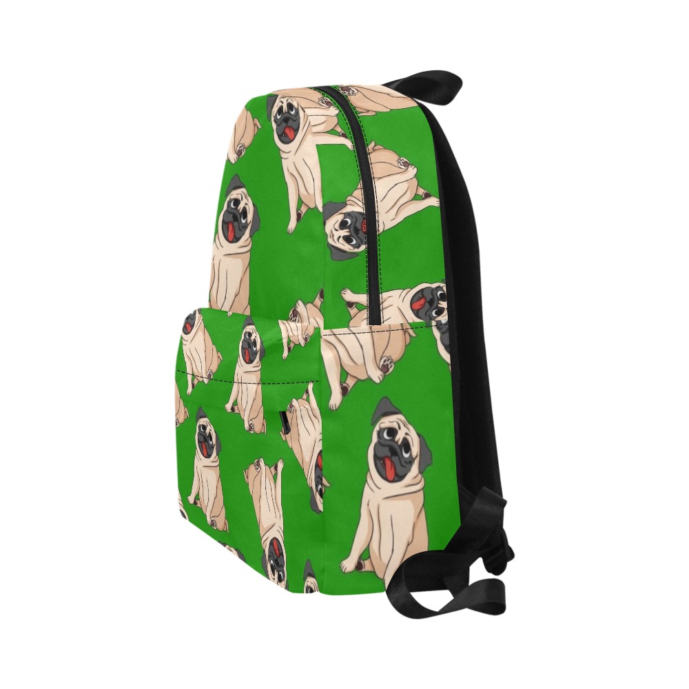 Pugs Green Unisex Classic Backpack (Model 1673)