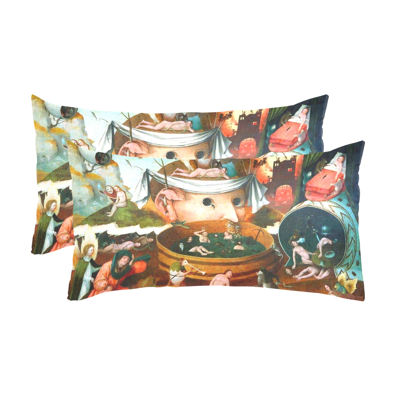 Hieronymus Bosch-The Vision of Tondal Custom Pillow Case 20"x 36" (One Side) (Set of 2)