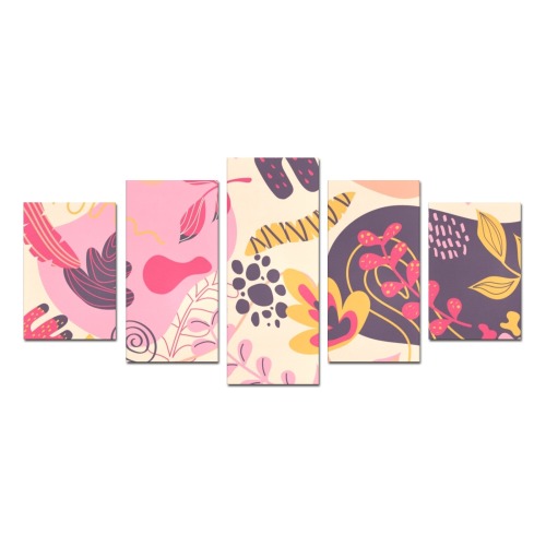 Fabulous Fall Abstract Floral Canvas Print Sets D (No Frame)