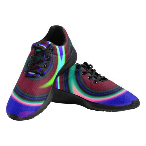 Swirl Retro Neon Women's Athletic Shoes (Model 0200)