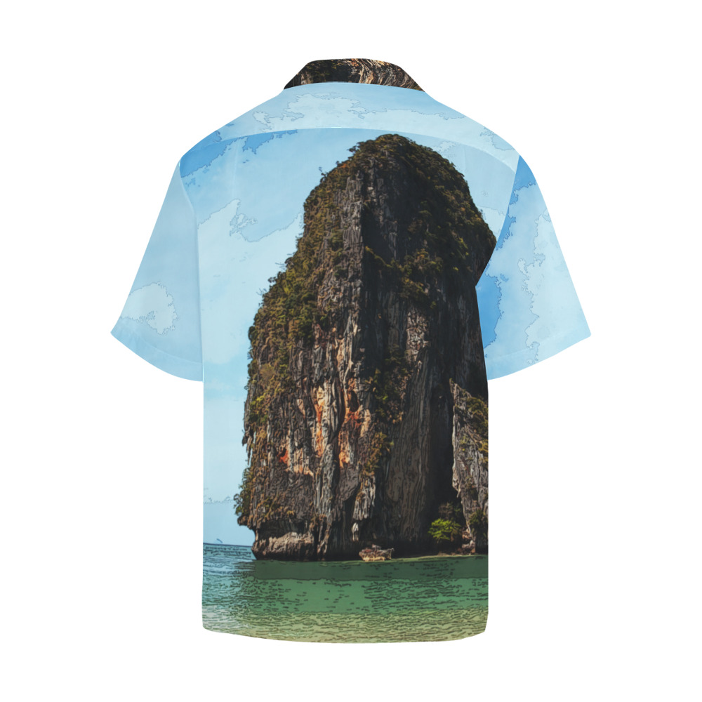 Phra-Nang Krabi Thailand Hawaiian Shirt with Merged Design (Model T58)