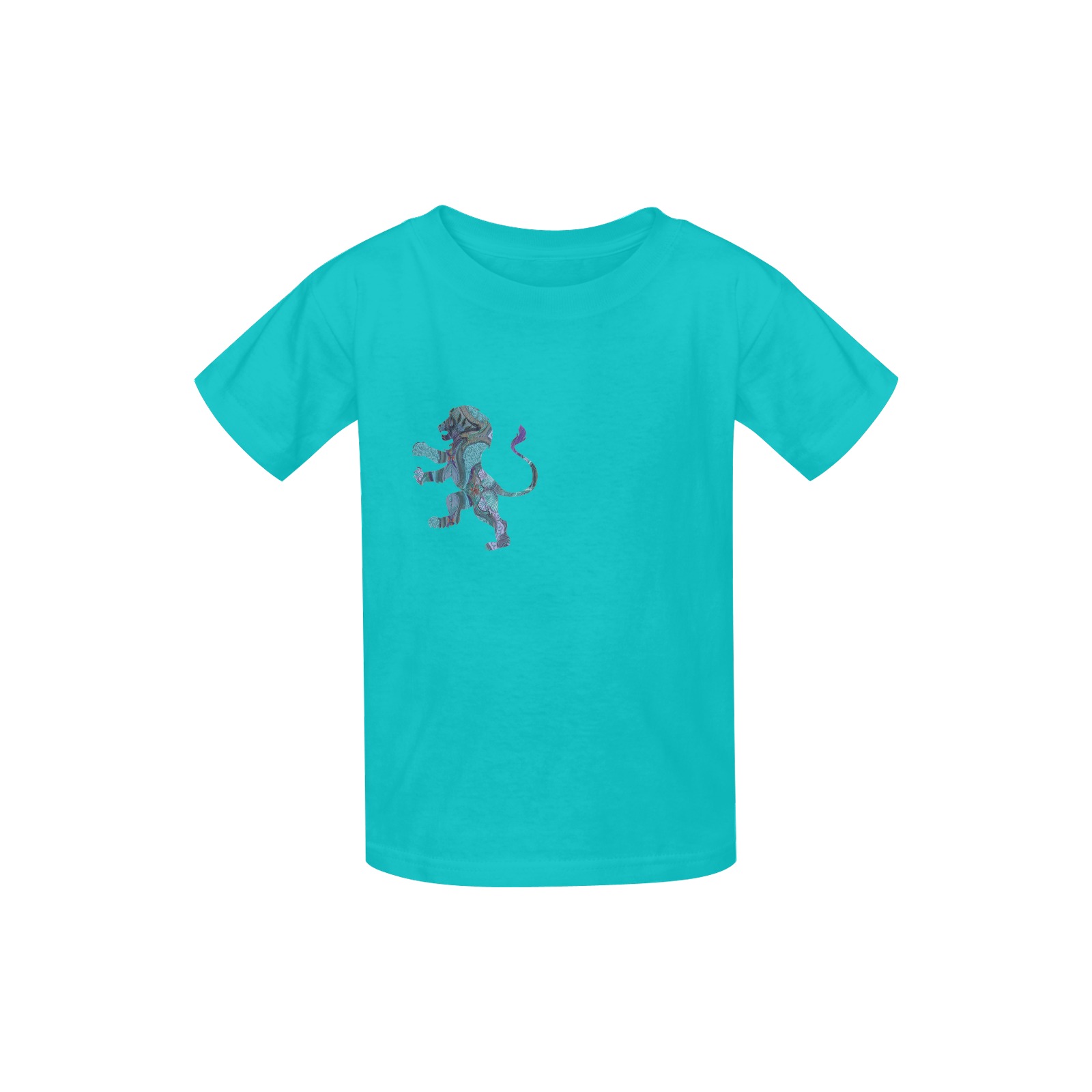 lion broderie Kid's  Classic T-shirt (Model T22)