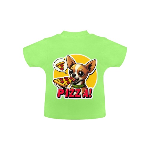 CHIHUAHUA EATING PIZZA 11 Baby Classic T-Shirt (Model T30)