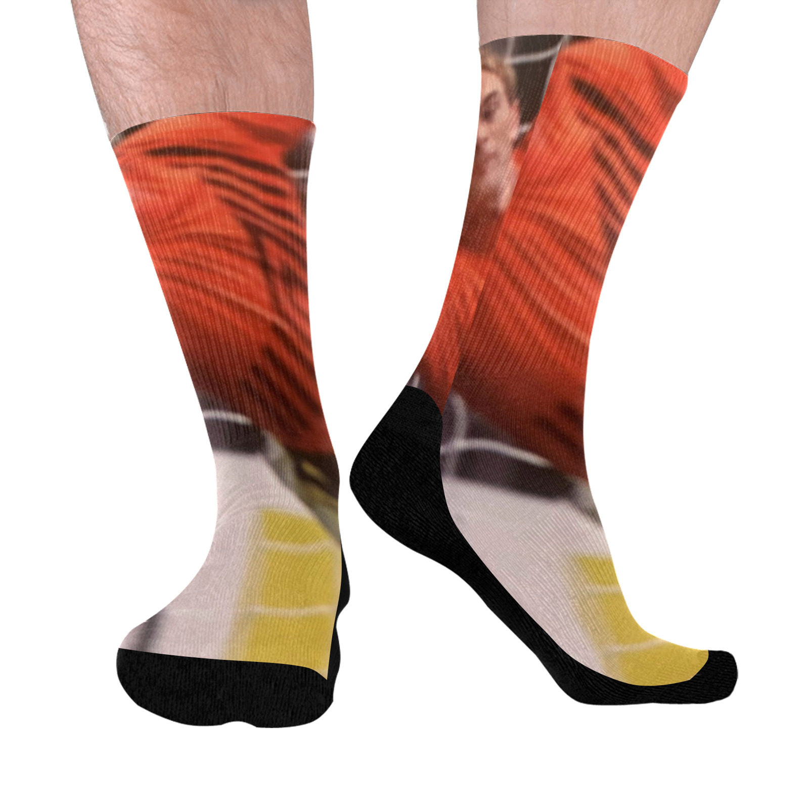 LEIGHTON. Mid-Calf Socks (Black Sole)