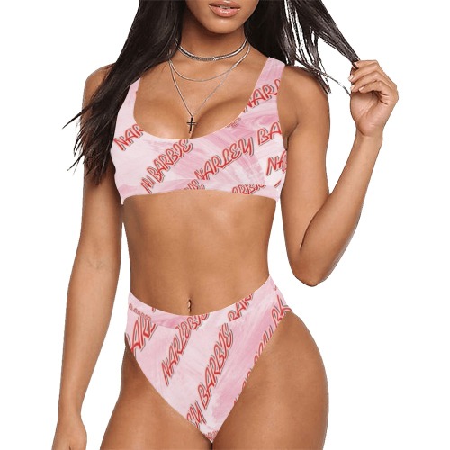 Narley Barbie P.A.P Baddie Sport Top & High-Waisted Bikini Swimsuit (Model S07)