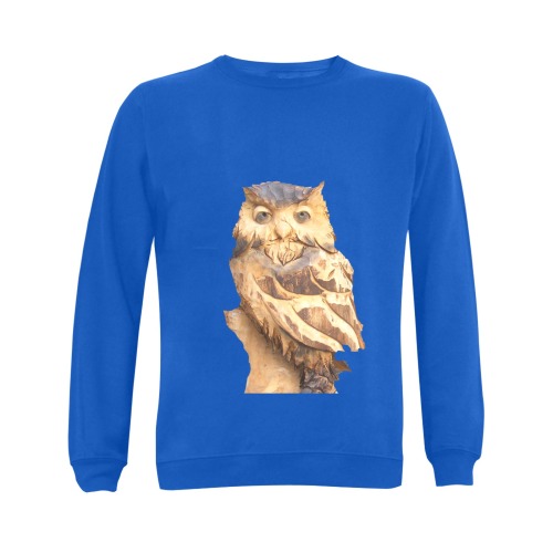 wooden owl bb Gildan Crewneck Sweatshirt(NEW) (Model H01)