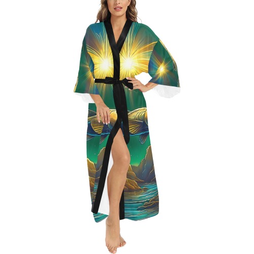 Celestial Swim Long Kimono Robe