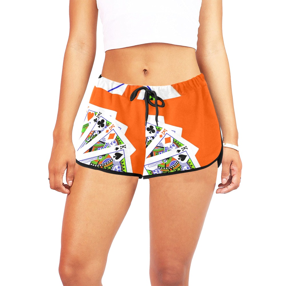 FOUR KINGS (2) Women's All Over Print Relaxed Shorts (Model L19)