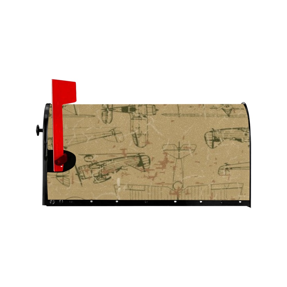 Vintage Planes Mailbox Cover