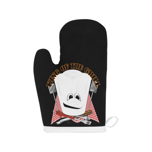 King of the Grill - Grill Master Black Linen Oven Mitt (One Piece)