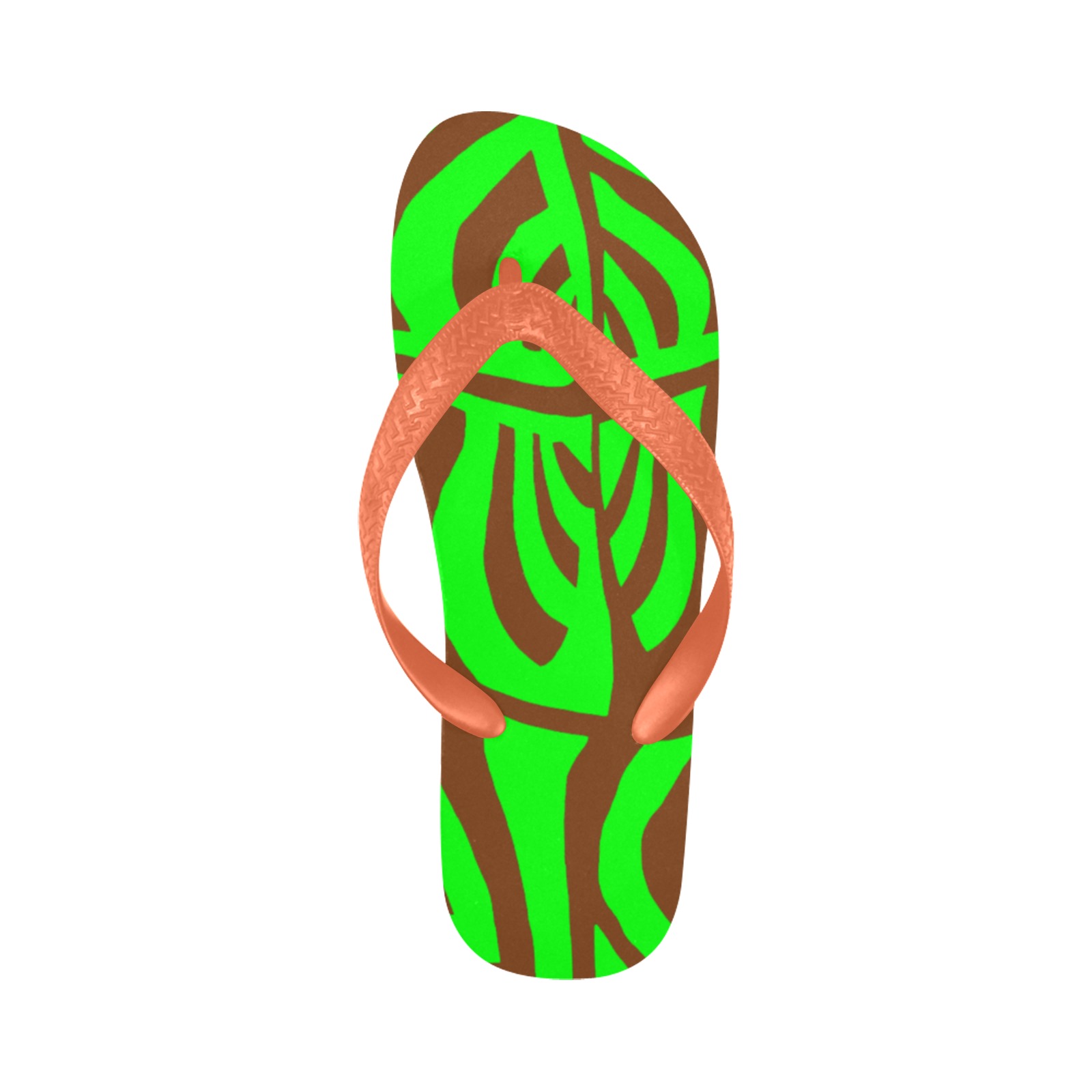 aaa green br Flip Flops for Men/Women (Model 040)