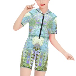 health 4 Girls' Short-Sleeve One-Piece Swimsuit (Model S19)