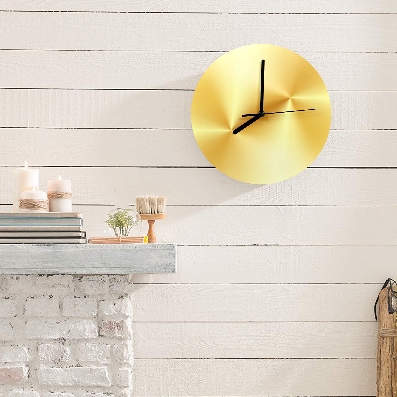 abstract-gold-glossy MDF Wall Clock