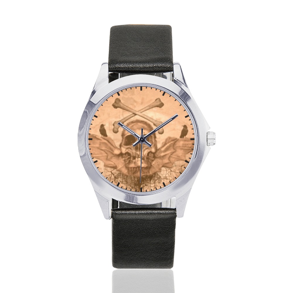 bb 5fwfg Unisex Silver-Tone Round Leather Watch (Model 216)