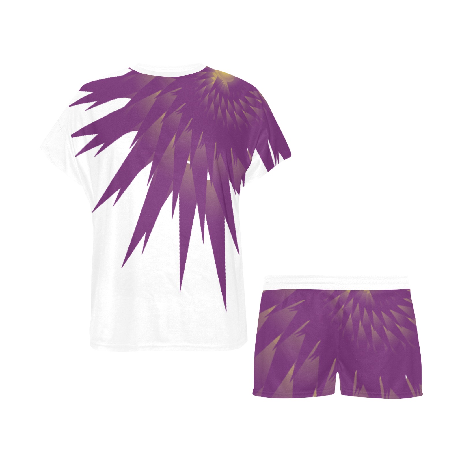Ô Purple Starburst Women's Short Pajama Set