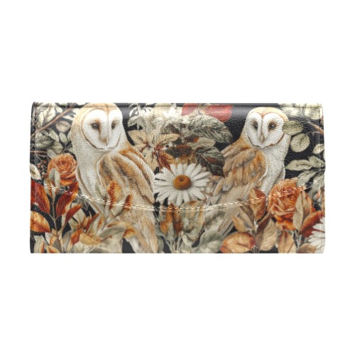 Barn Owl Autumn Ladies Wallet Women's Flap Wallet (Model 1707)