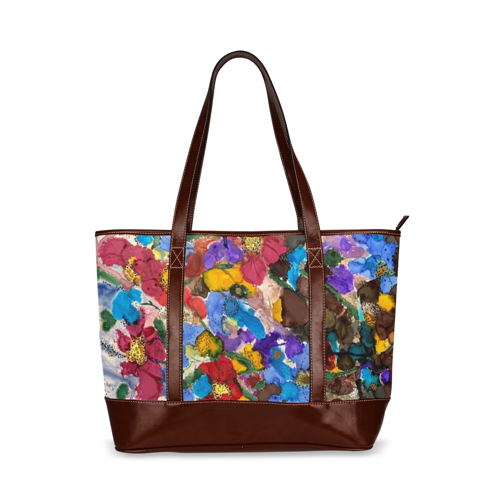 Tote Fall flowers by LanaArtSweden Tote Handbag (Model 1642)