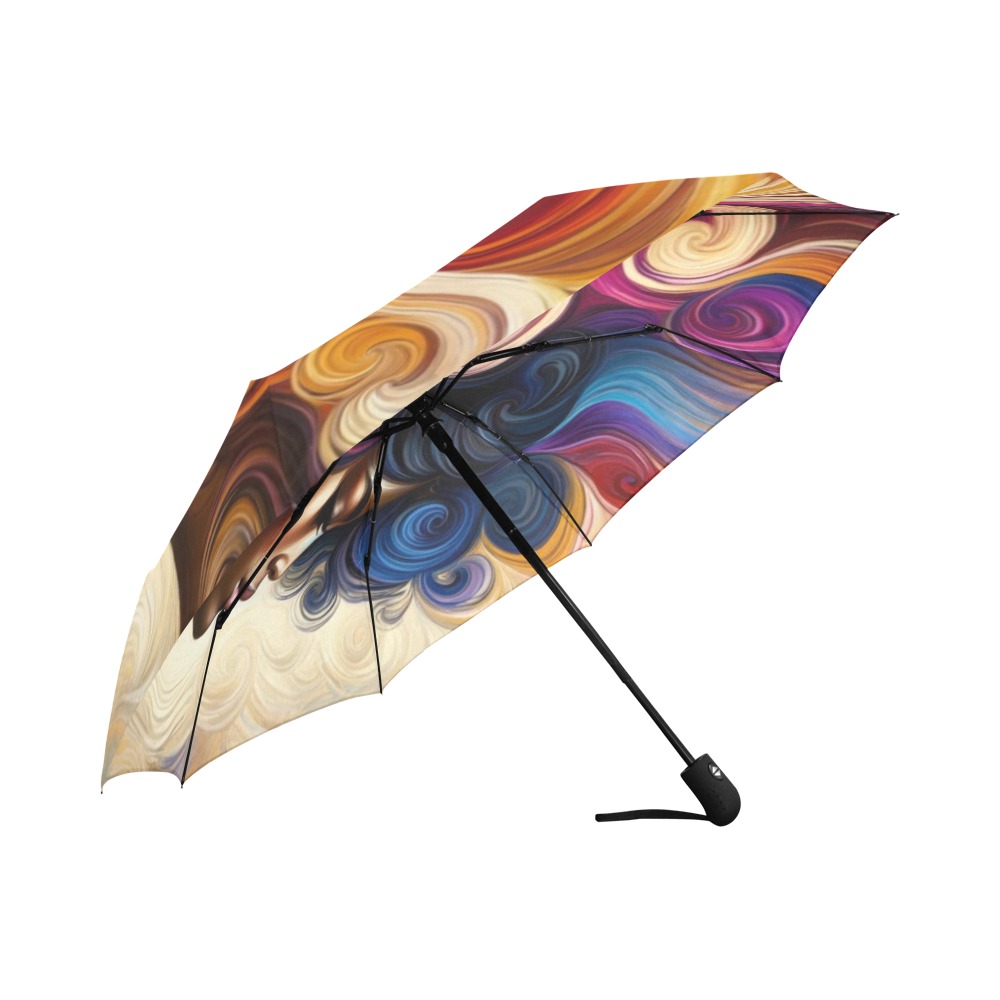 rainbow umbrella Auto-Foldable Umbrella (Model U04)