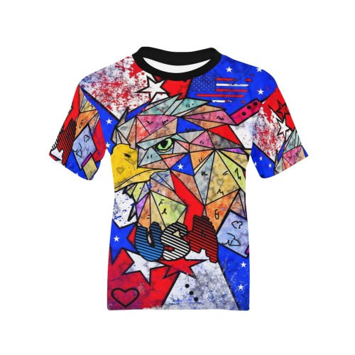 USA 4th july by Nico Bielow Kids' All Over Print T-shirt (Model T65)