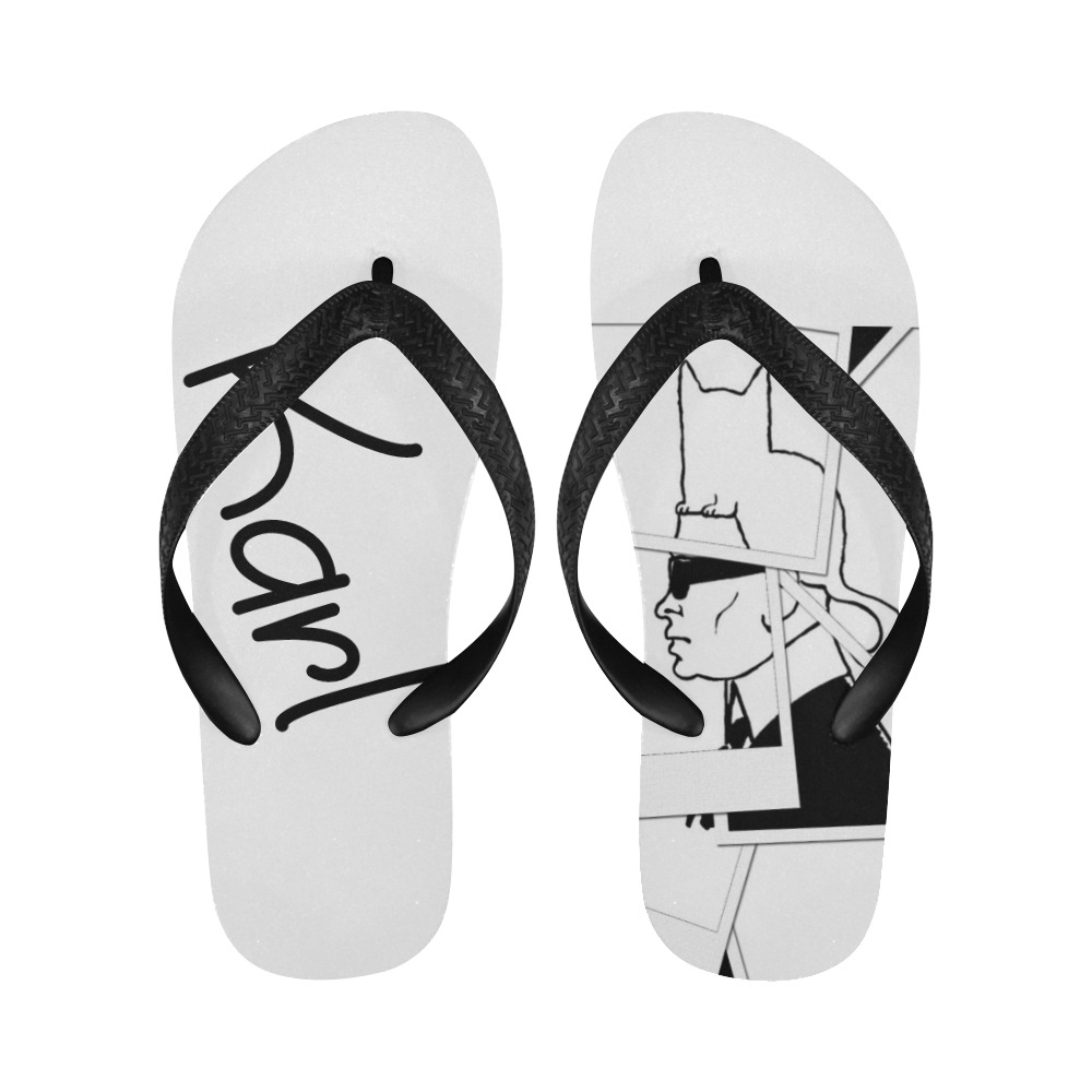 Karl Lagerfeld  Art by Nico Bielow Flip Flops for Men/Women (Model 040)