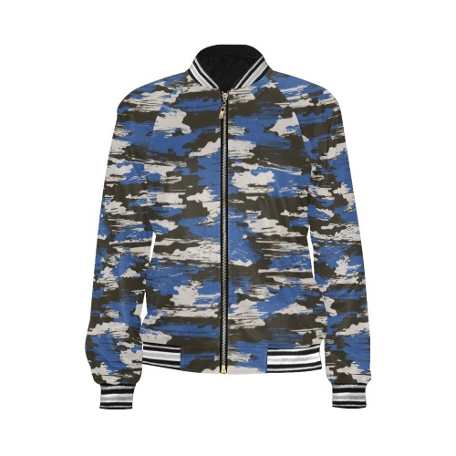 Modern camouflage texture-544 All Over Print Bomber Jacket for Women (Model H21)