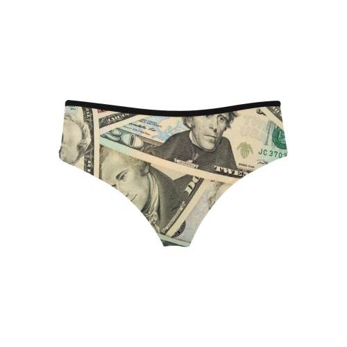 US PAPER CURRENCY Women's Hipster Panties (Model L33)