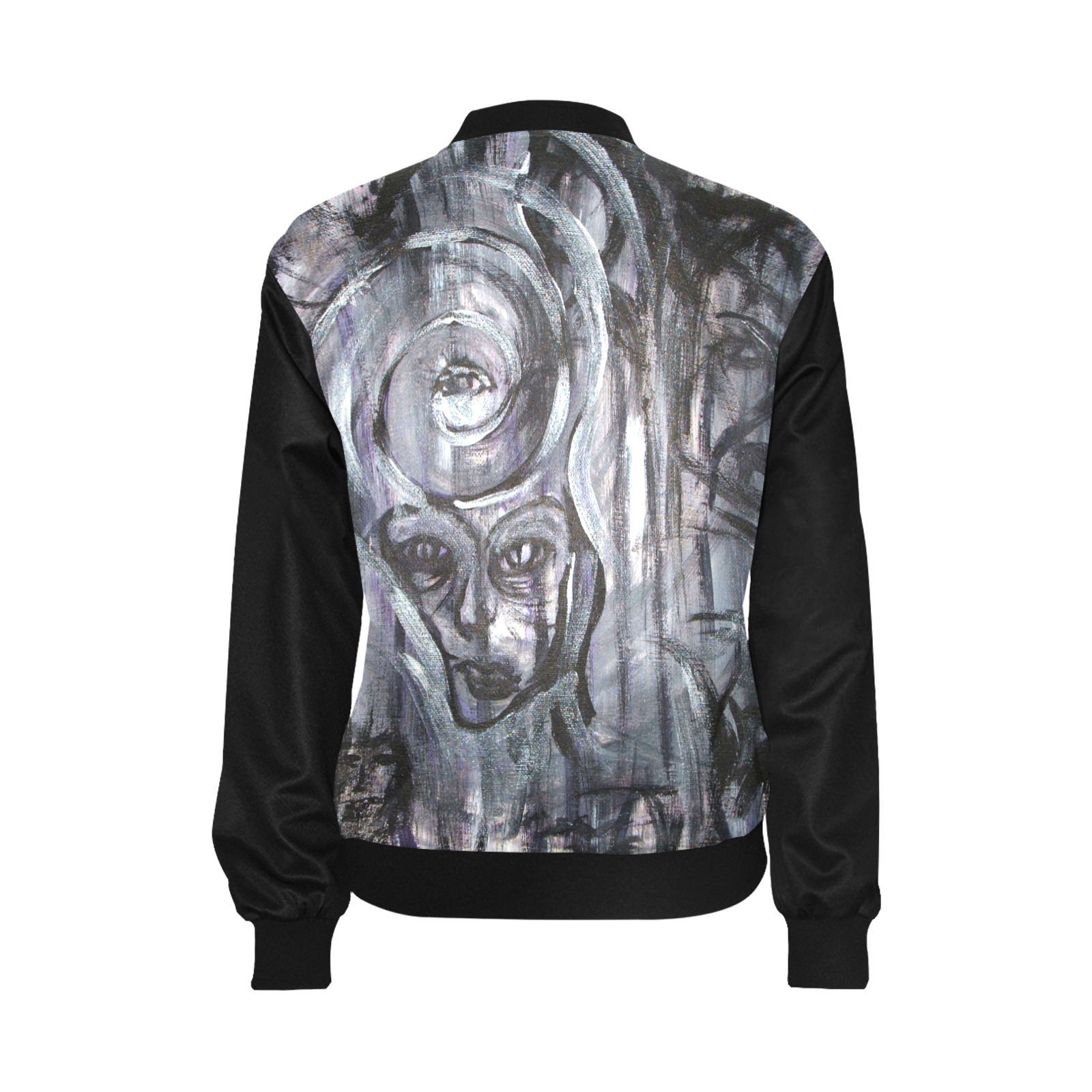 ASHES TO ASHES All Over Print Bomber Jacket for Women (Model H36)
