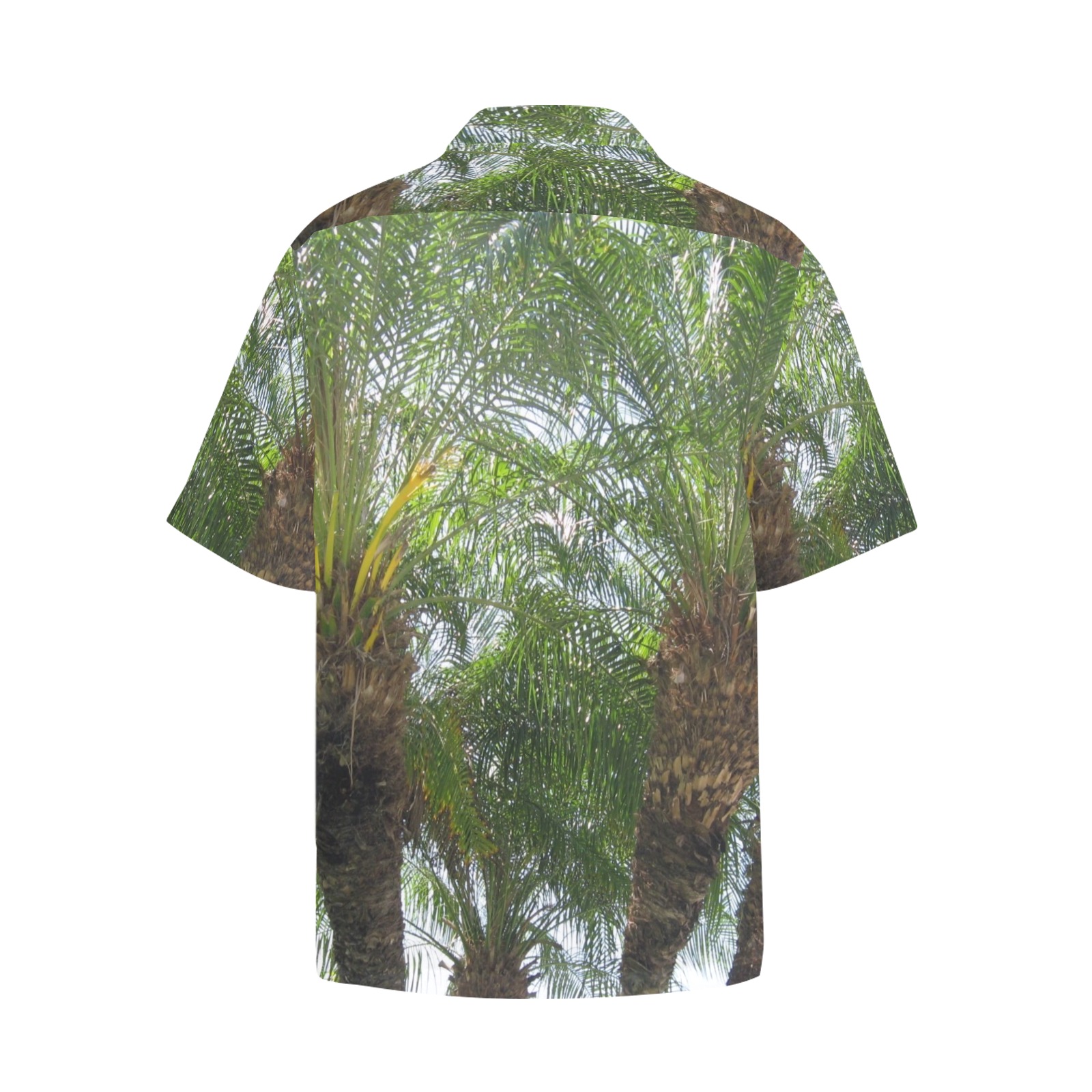 Sunny Palm Trees Hawaiian Shirt with Chest Pocket (Model T58)